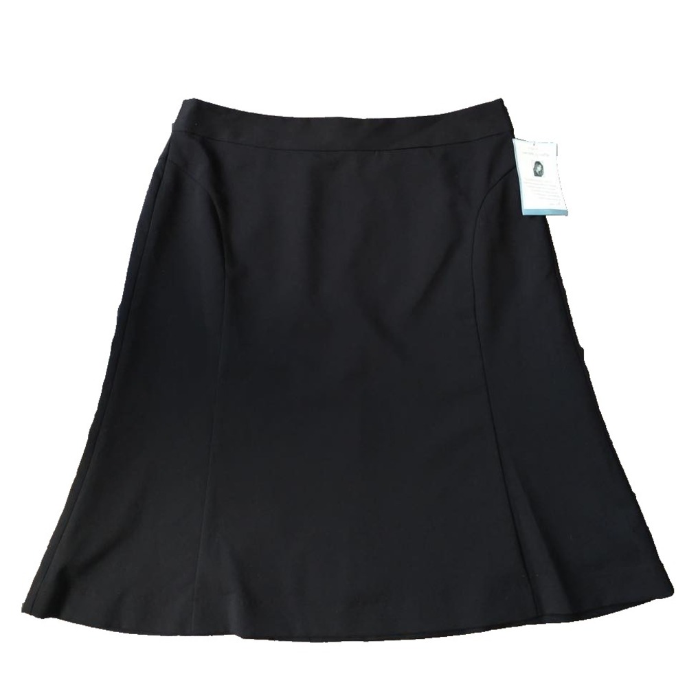 New Black Flare Hem Suit Skirt Women 10 M A Line Gored Jaclyn Smith Career Work